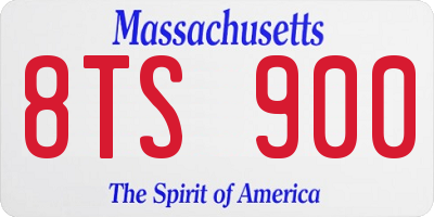MA license plate 8TS900