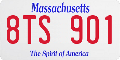 MA license plate 8TS901