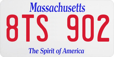 MA license plate 8TS902