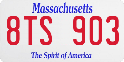 MA license plate 8TS903