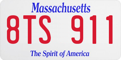 MA license plate 8TS911