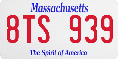 MA license plate 8TS939