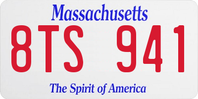 MA license plate 8TS941