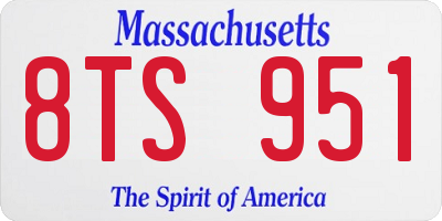 MA license plate 8TS951