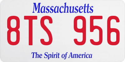 MA license plate 8TS956