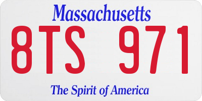 MA license plate 8TS971