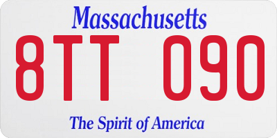 MA license plate 8TT090