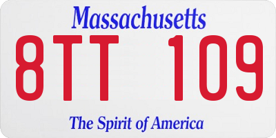 MA license plate 8TT109