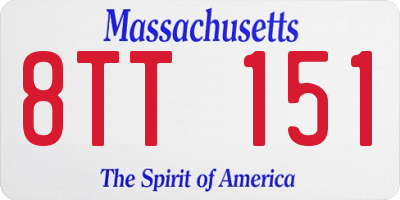 MA license plate 8TT151