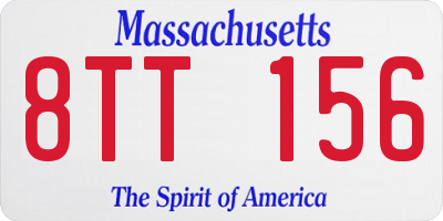 MA license plate 8TT156