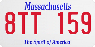 MA license plate 8TT159