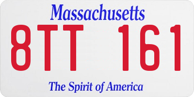 MA license plate 8TT161