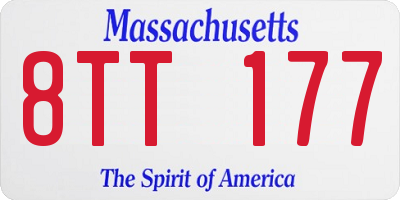 MA license plate 8TT177