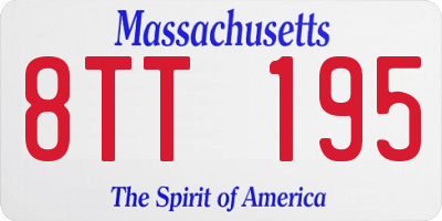 MA license plate 8TT195