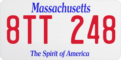 MA license plate 8TT248