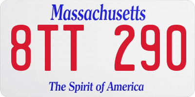 MA license plate 8TT290