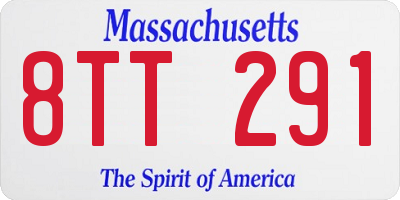 MA license plate 8TT291
