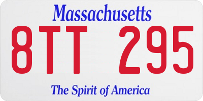 MA license plate 8TT295