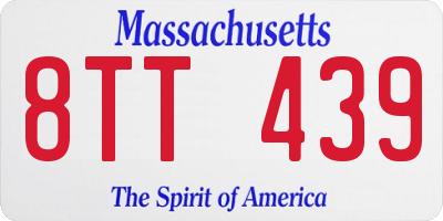 MA license plate 8TT439