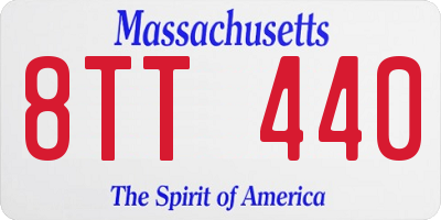 MA license plate 8TT440