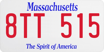 MA license plate 8TT515