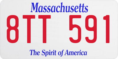 MA license plate 8TT591
