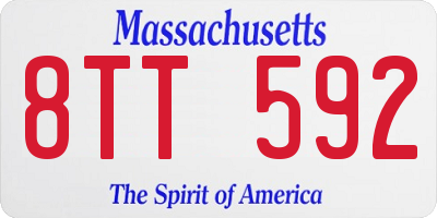 MA license plate 8TT592