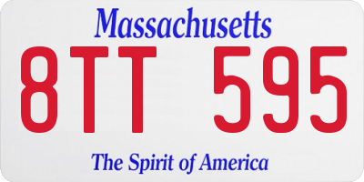 MA license plate 8TT595