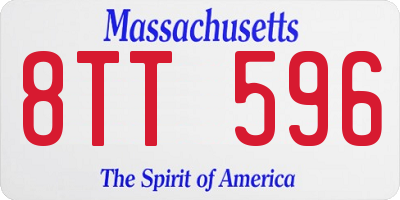 MA license plate 8TT596