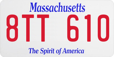 MA license plate 8TT610