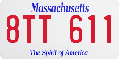 MA license plate 8TT611