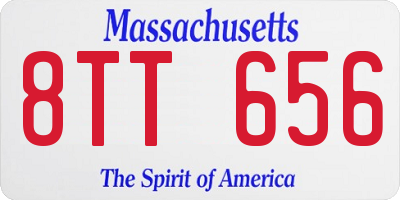 MA license plate 8TT656