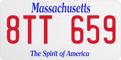 MA license plate 8TT659