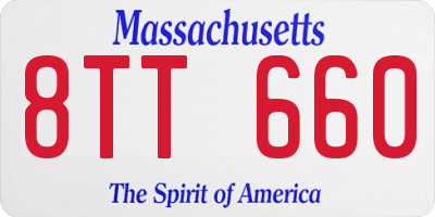 MA license plate 8TT660