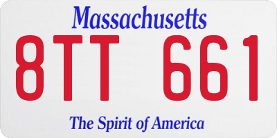 MA license plate 8TT661