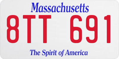 MA license plate 8TT691