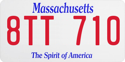 MA license plate 8TT710