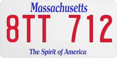 MA license plate 8TT712