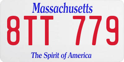 MA license plate 8TT779