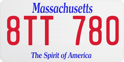 MA license plate 8TT780