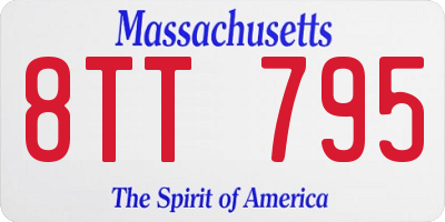 MA license plate 8TT795