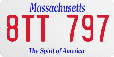 MA license plate 8TT797