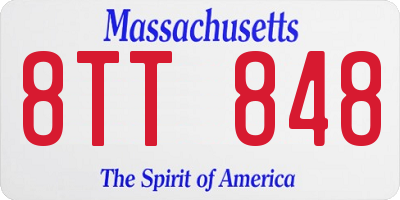 MA license plate 8TT848