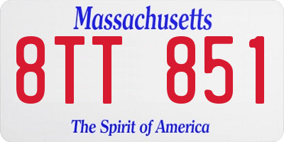 MA license plate 8TT851