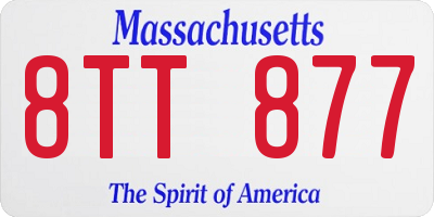 MA license plate 8TT877