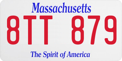 MA license plate 8TT879
