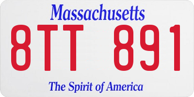 MA license plate 8TT891