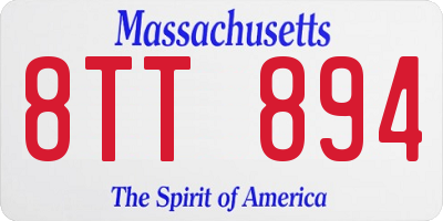 MA license plate 8TT894