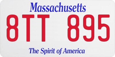 MA license plate 8TT895