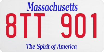 MA license plate 8TT901